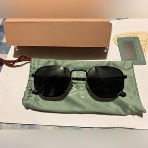 Black hexagon glasses